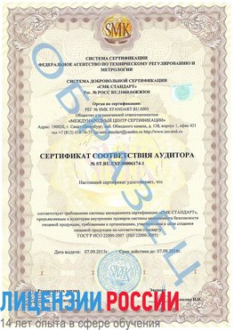 Образец сертификата соответствия аудитора №ST.RU.EXP.00006174-1 Апрелевка Сертификат ISO 22000
