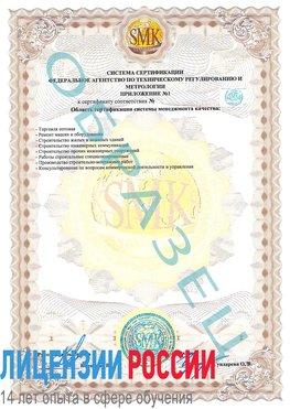 Образец сертификата соответствия (приложение) Апрелевка Сертификат ISO 9001